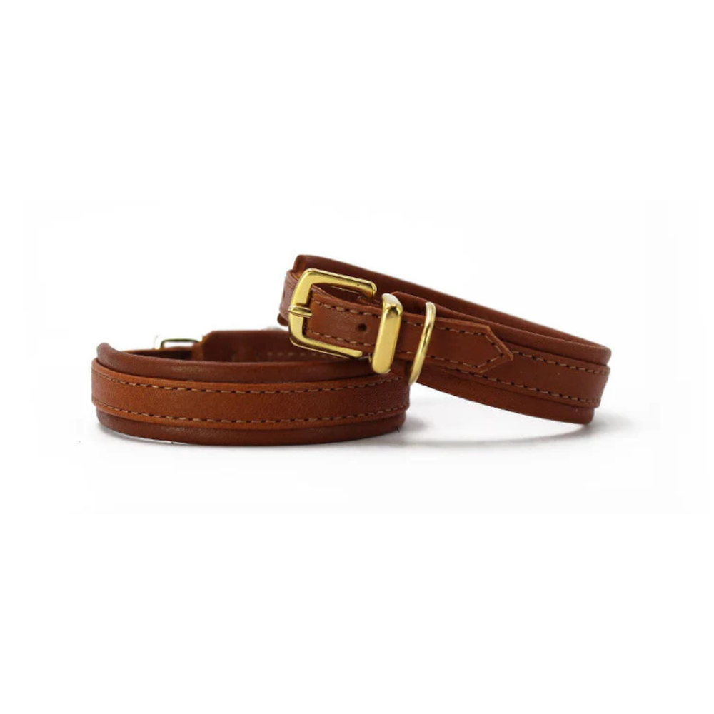 Halsband Klassik Soft Mini Leder Cognac - MAUL Ledermanufaktur