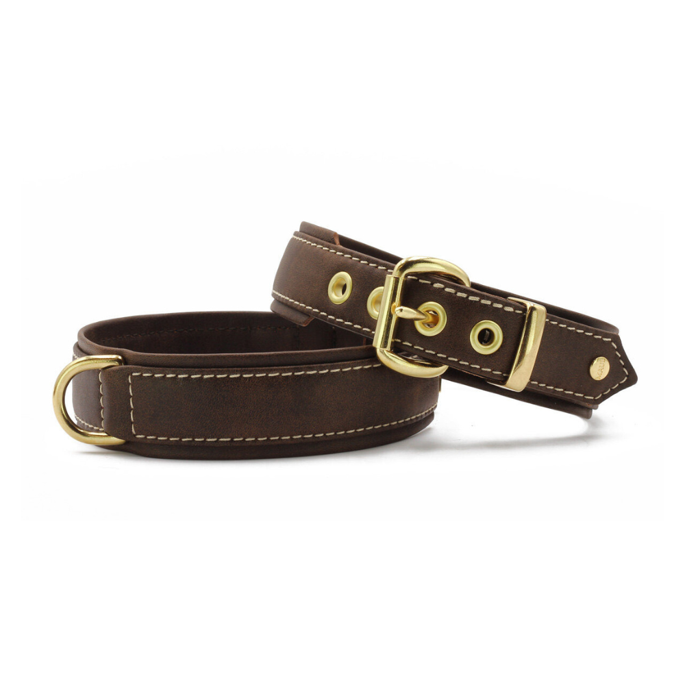 Halsband OLD ENGLISH Dark Brown - MAUL Ledermanufaktur