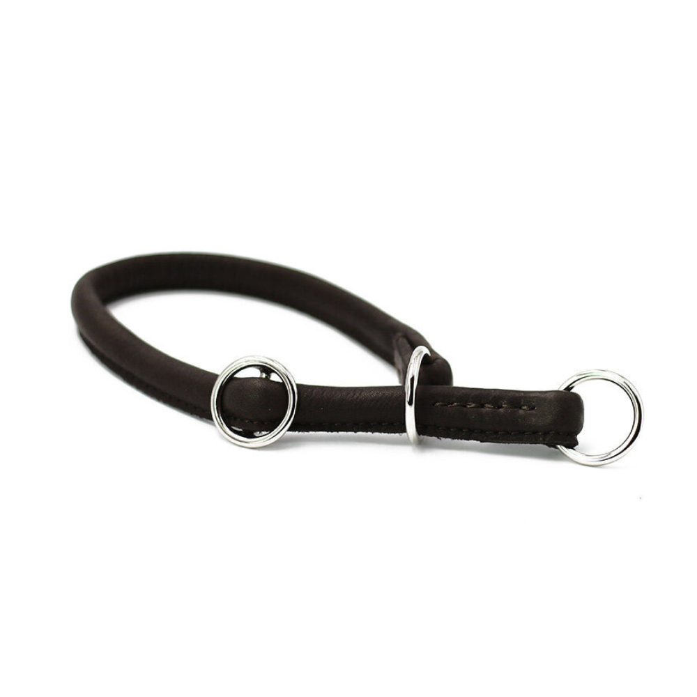 Zug-Stopp-Halsband Rundleder in Schwarz von MAUL - LOVIN'DOG