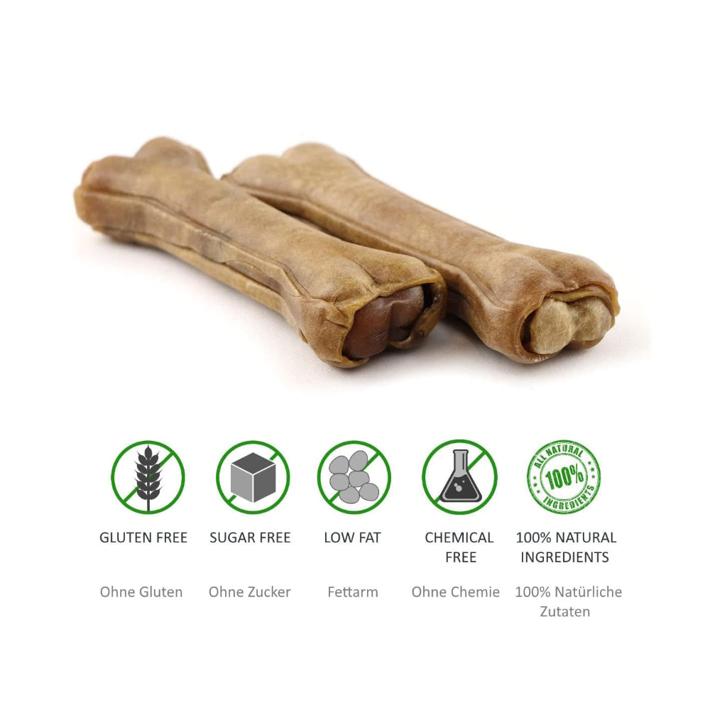 Info Übersicht Kauknochen aus 100% Hirschhaut 12 cm - DOGBOSS