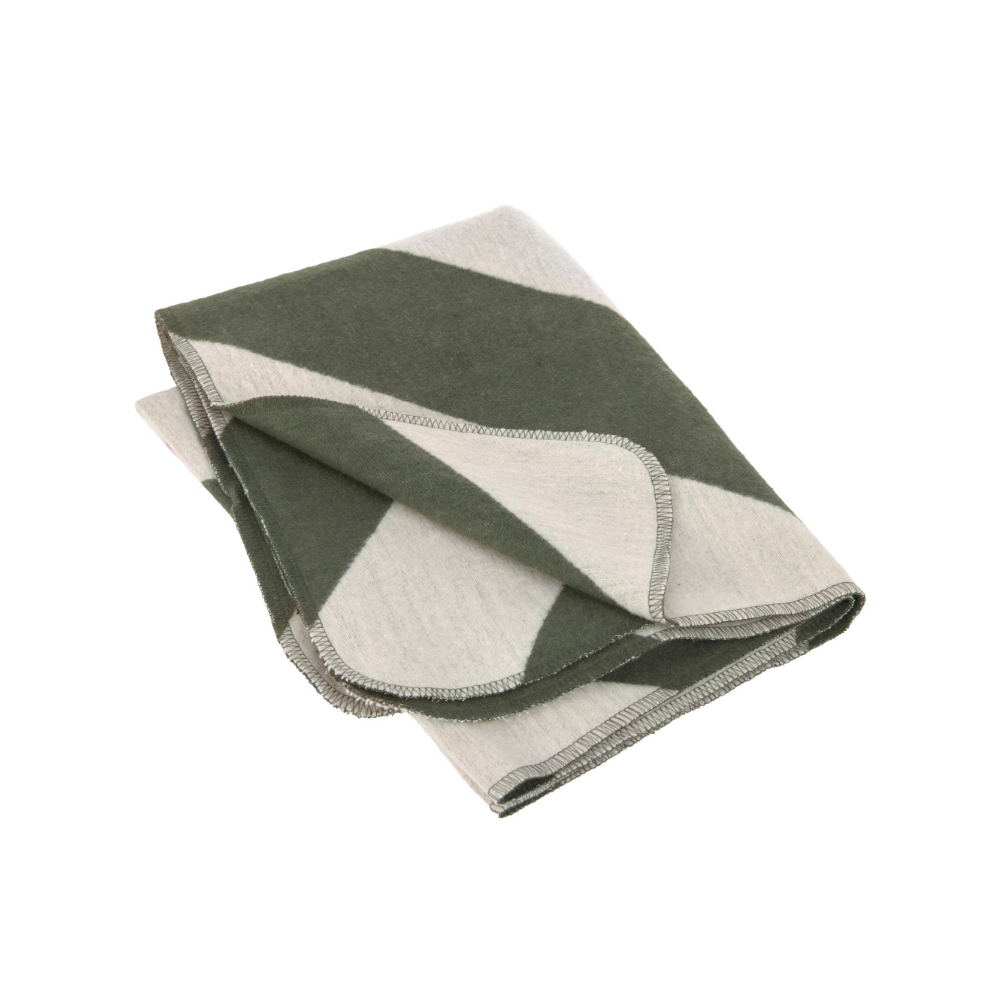 Hundedecke IDA gestreift Dunkelgrün 70 cm x 90 cm zusammengelegt - PALOPA