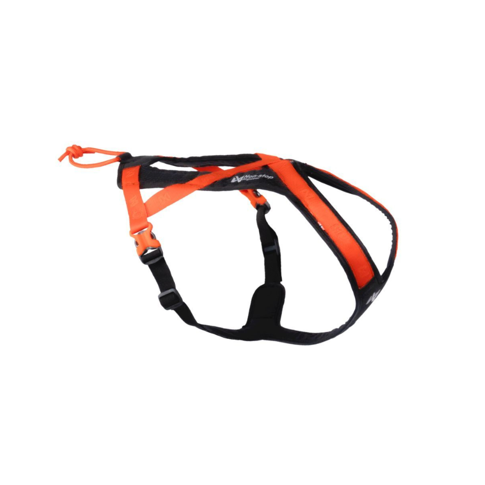 Hundegeschirr RUSH Harness black/orange - non-stop dogwear®
