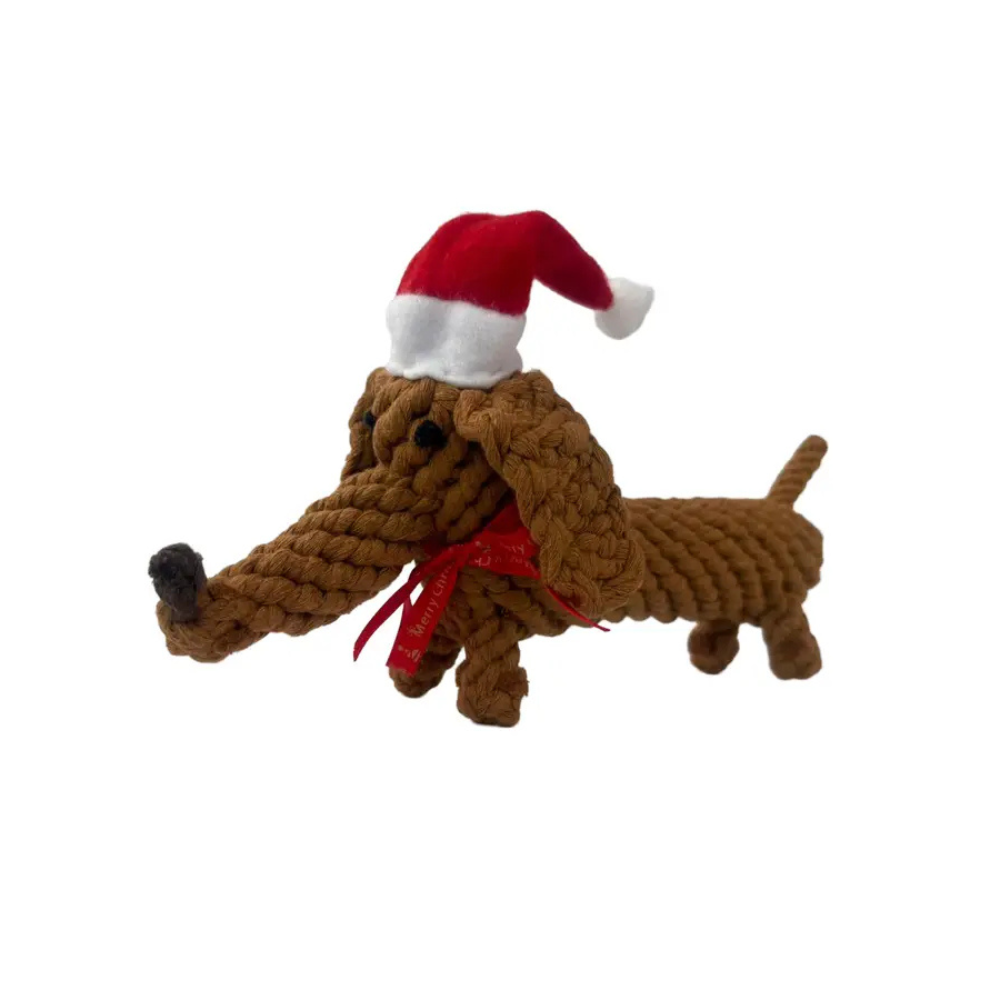 Hundekauspielzeug Dackel Santa limited Edition - Laboni