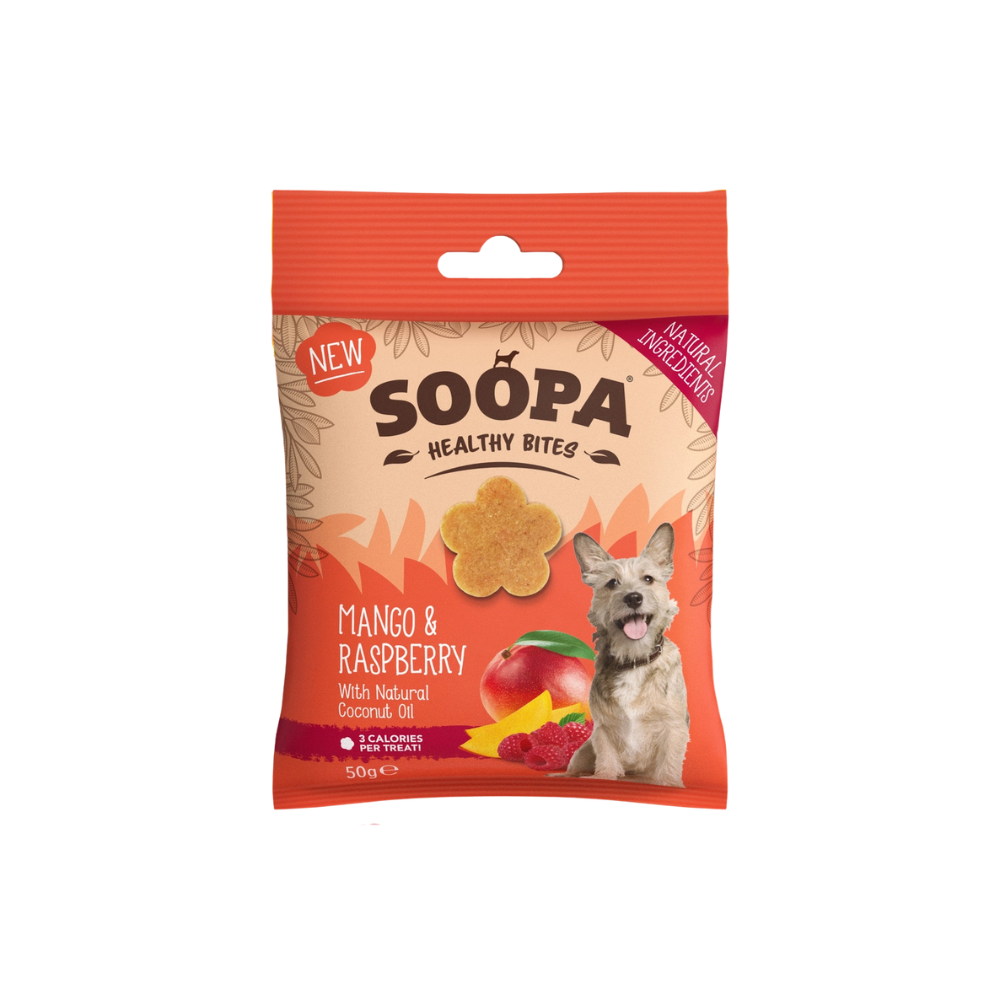 Hundeleckerli Mango & Himbeere Healthy Bites - Soopa
