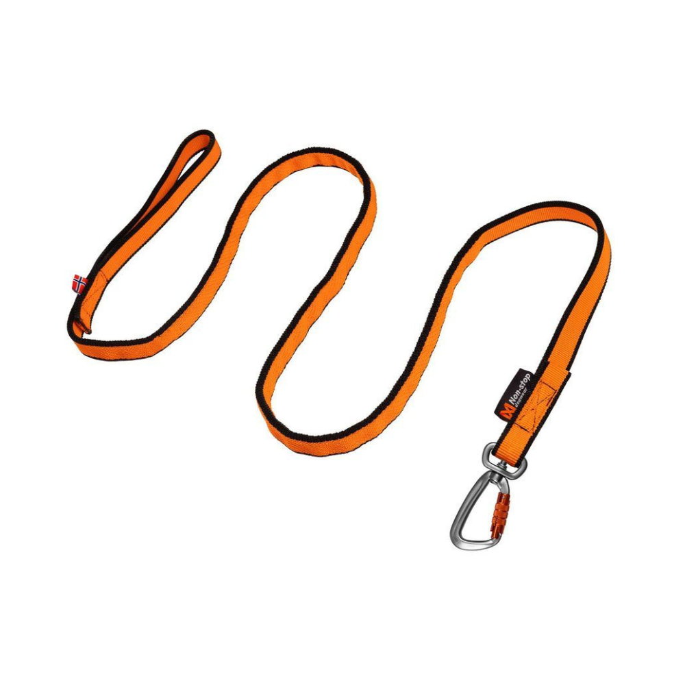 Hundeleine BUNGEE Leash 2.0 black/orange - non-stop dogwear®