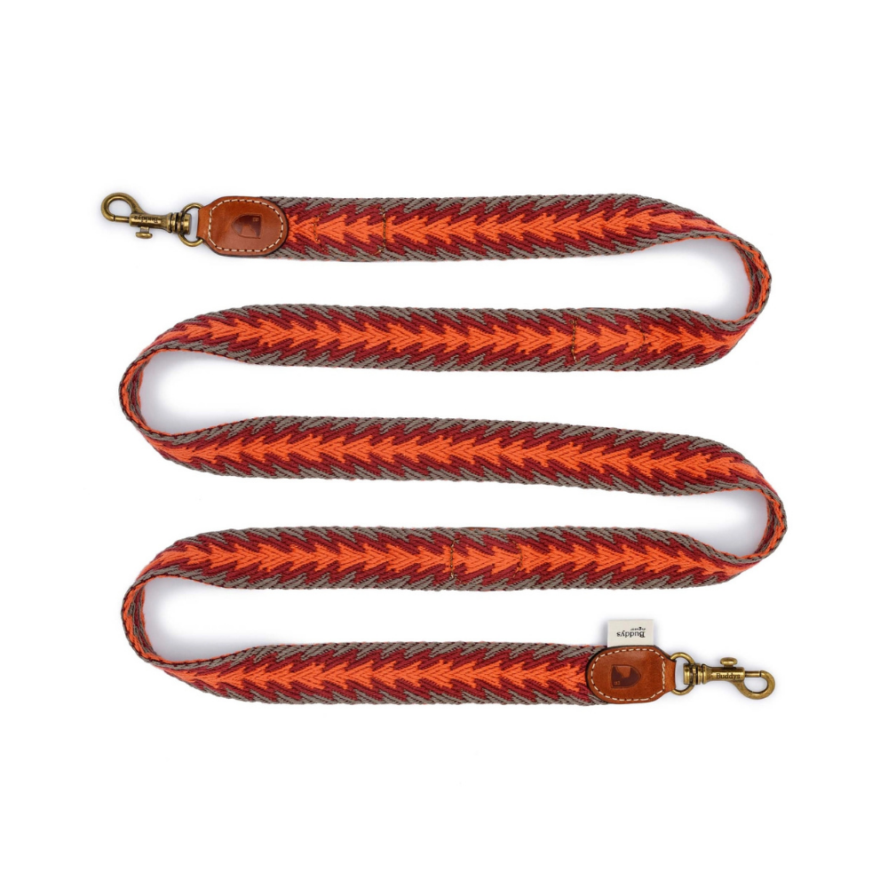 Hundeleine Peruvian Arrow ORANGE verstellbar - Buddys Dogwear