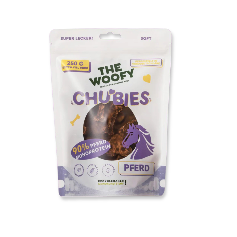 Hundesnack Monoprotein Chubies Pferd - THE WOOFY