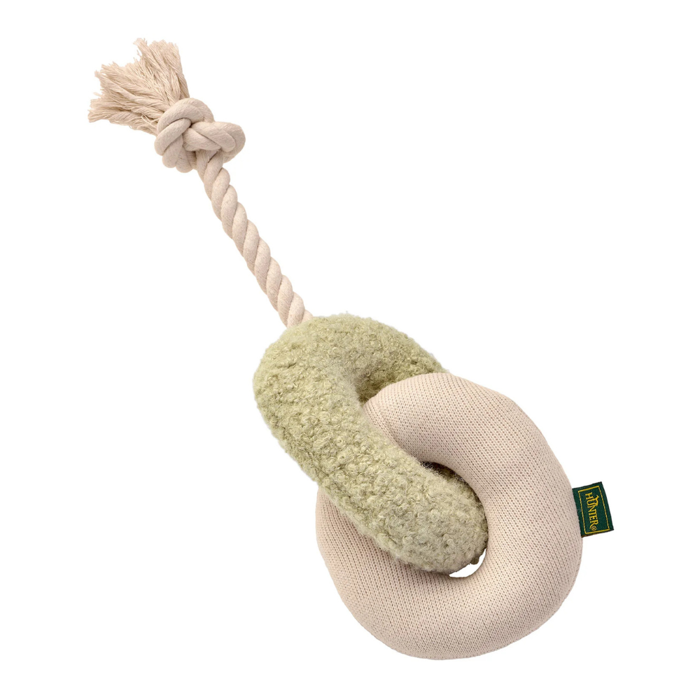 Hundespielzeug Madrid mit Tau 37 cm grün/beige - HUNTER