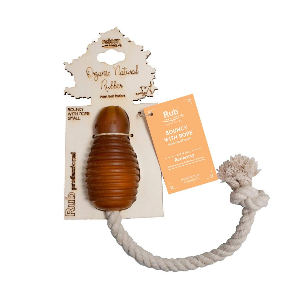 Hundespielzeug Rub Bouncy & Rope Small - retorn