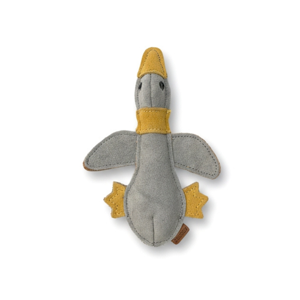 Hundespielzeug aus Wildleder "kleine Ente" - BUDDY