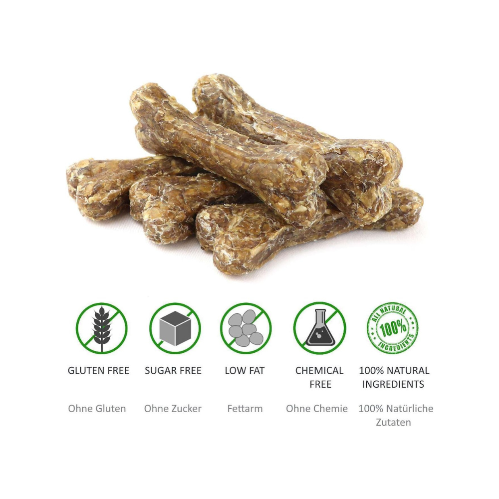 Info Übersicht Kauknochen aus 100% HIrschahut Welpen & Senioren - DOGBOSS