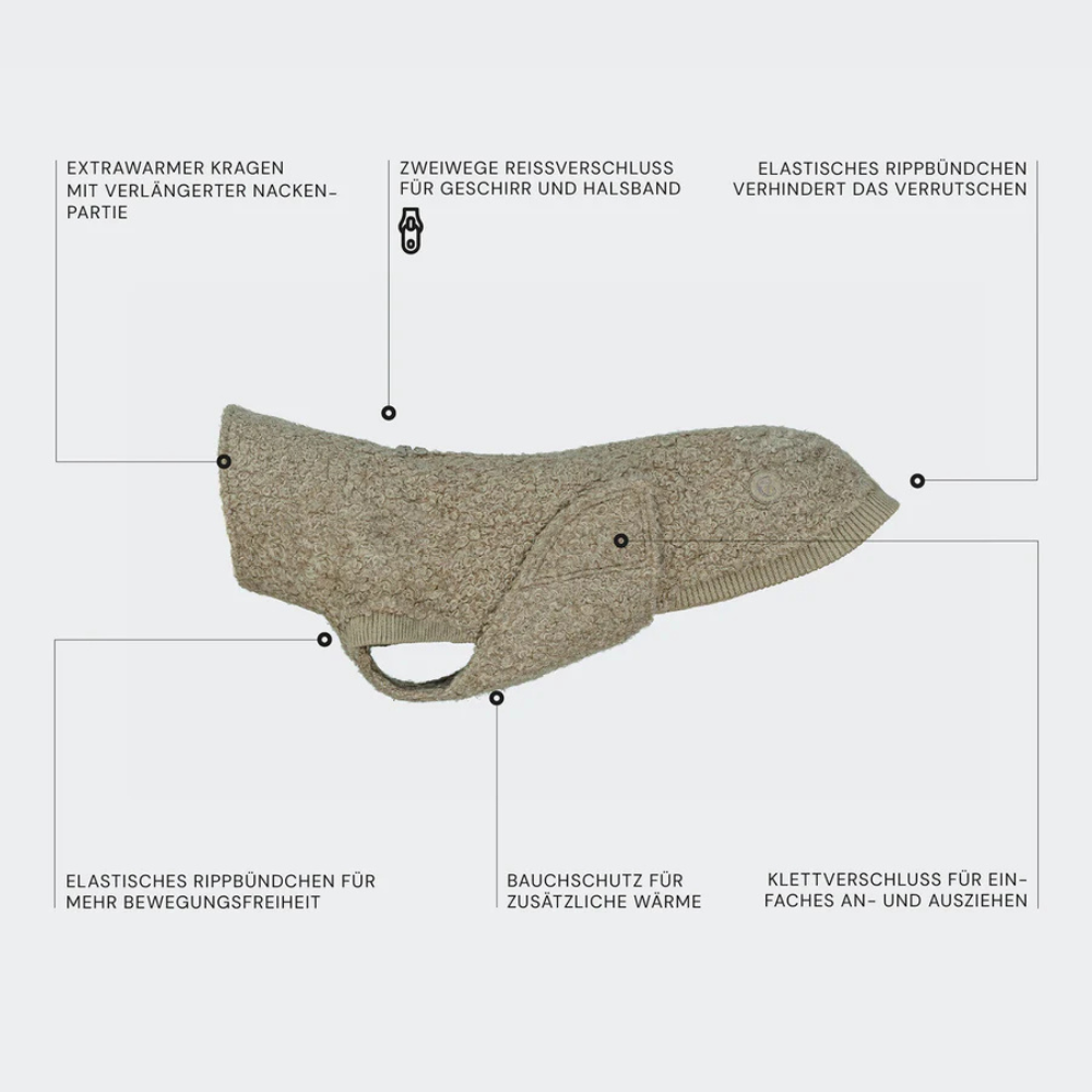 Infografik Cloud7 Hundepullover Gotland Sandy Brown