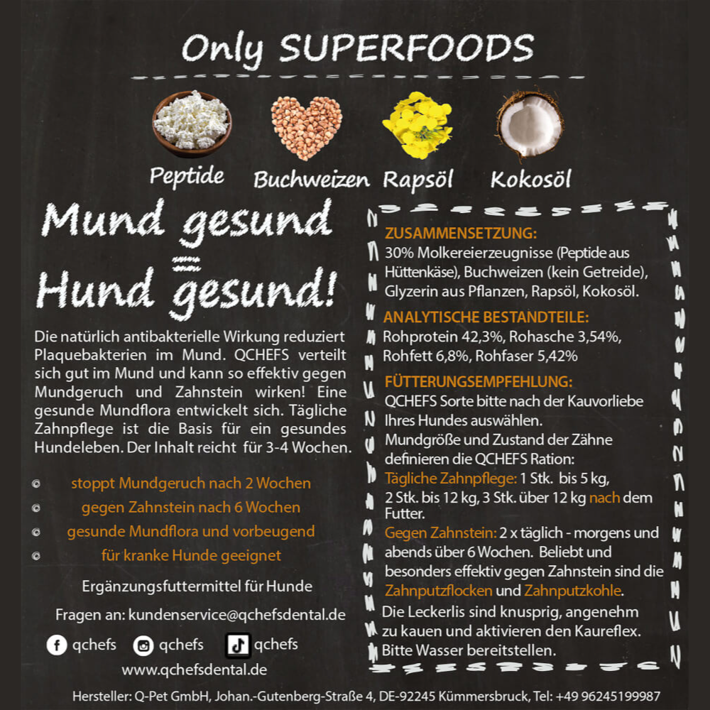 Informationen & Zusammensetzung QChefs Puffies für Hunde