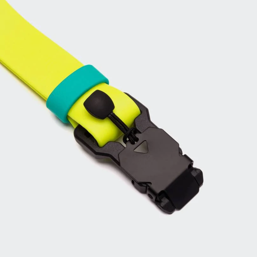 Verschluss Cloud7 Hundehalsband BioThane Ipanema Neon-Yellow - Aqua
