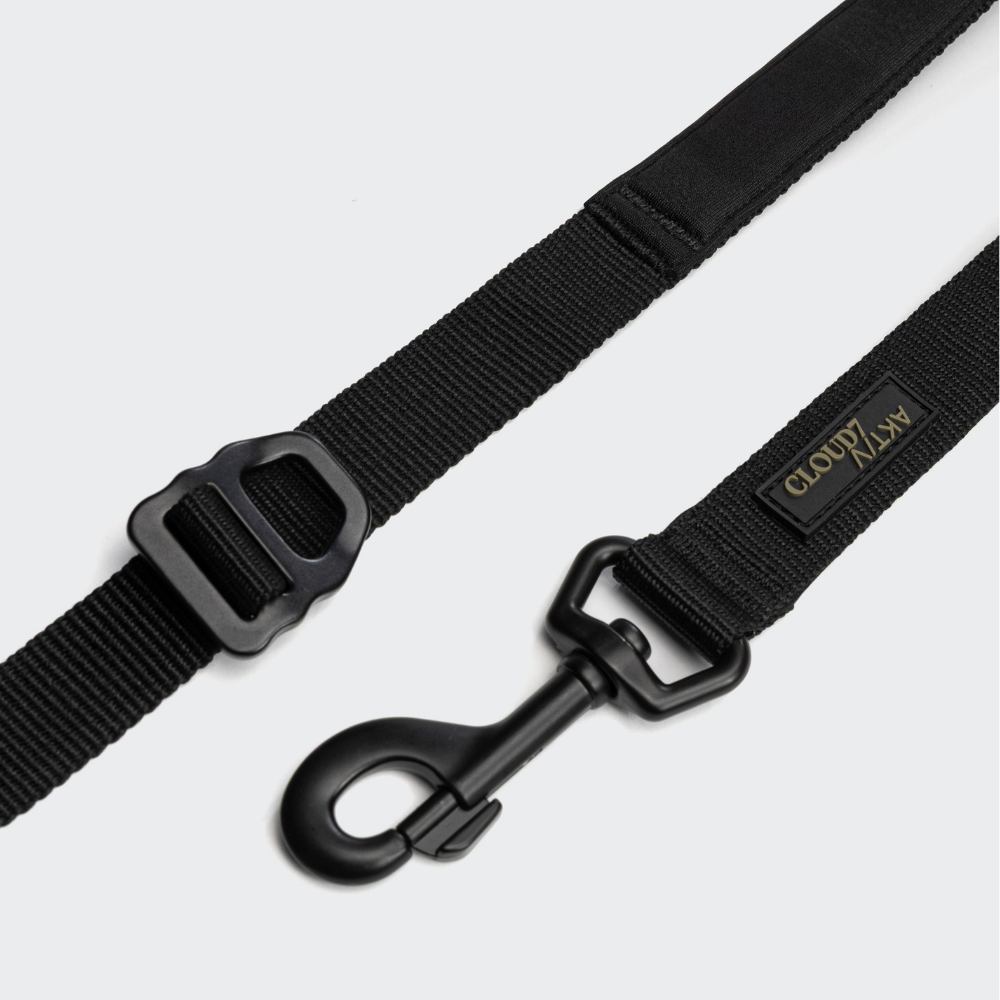 Karabiner-Befestigung Cloud7 AKTIV Handsfree Hundeleine L-1 Black Größe L