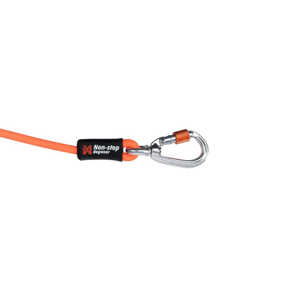 Schraubkarabiner Leine PROTECTOR Round Long Line orange - non-stop dogwear®
