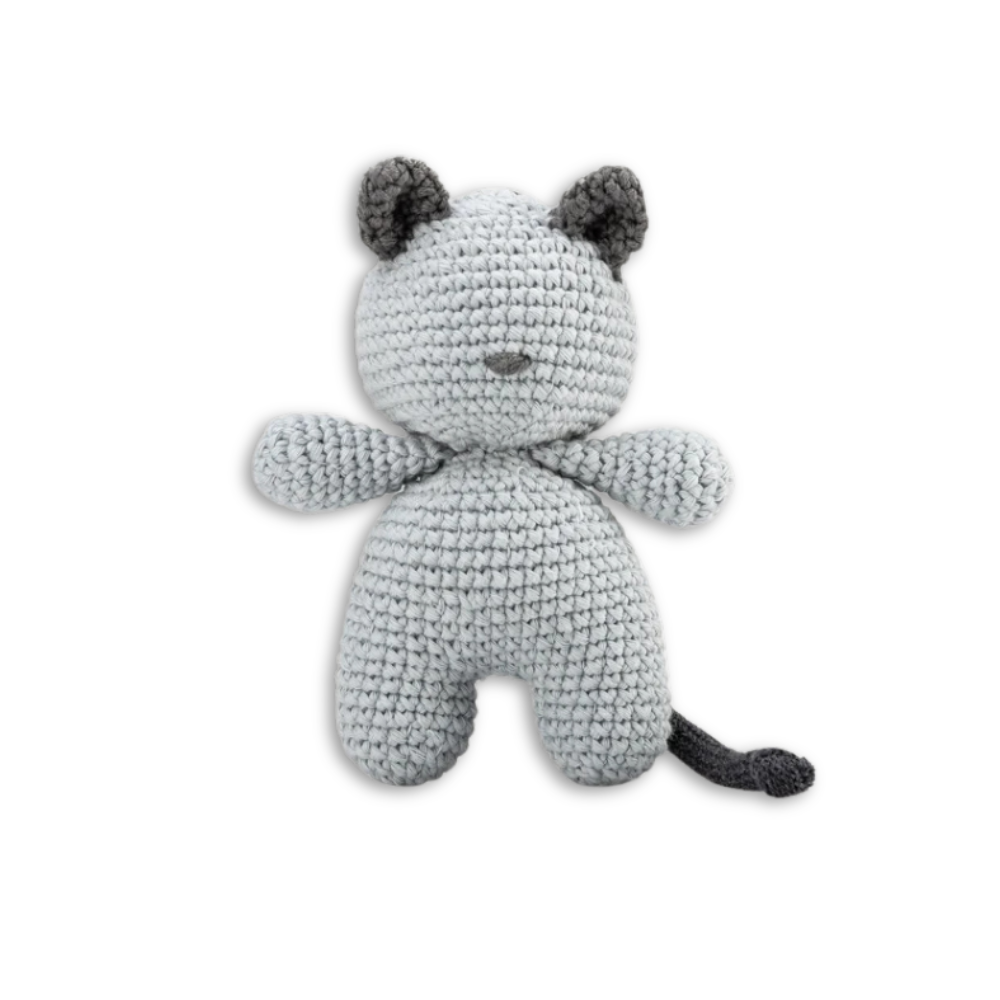 Hundespielzeug Katze CHARLIE gehäkelt 14 cm - Lillabel