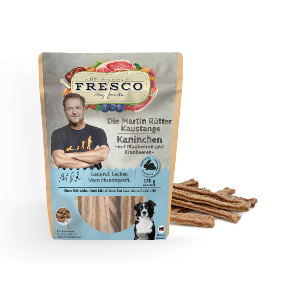 Die Martin Rütter Kaustange mit Kaninchen, Blaubeeren und Cranbeery - FRESCO