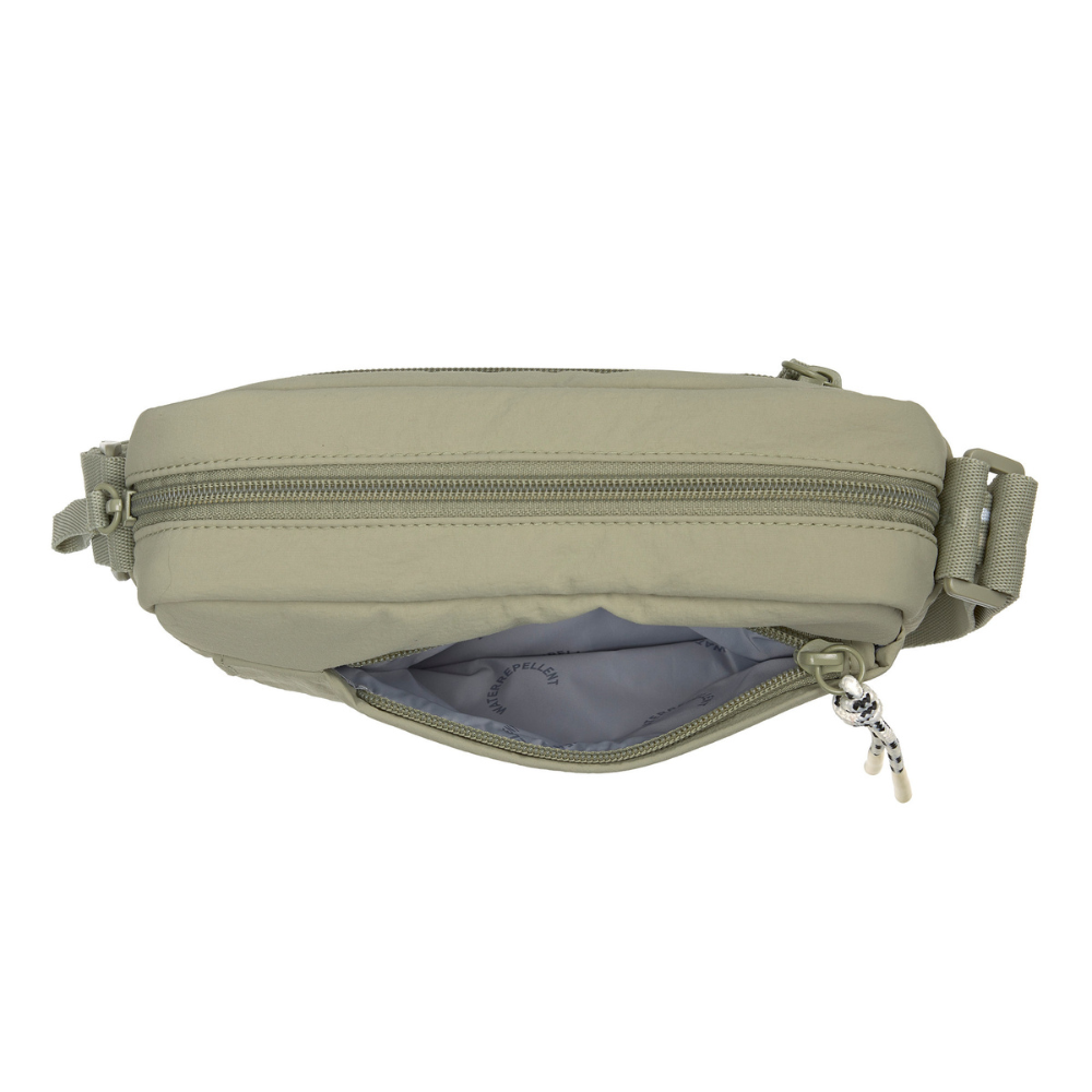 Kleines Fach mit Reißverschluss Gassitasche NOKA Crinkled Pale Olive - PALOPA