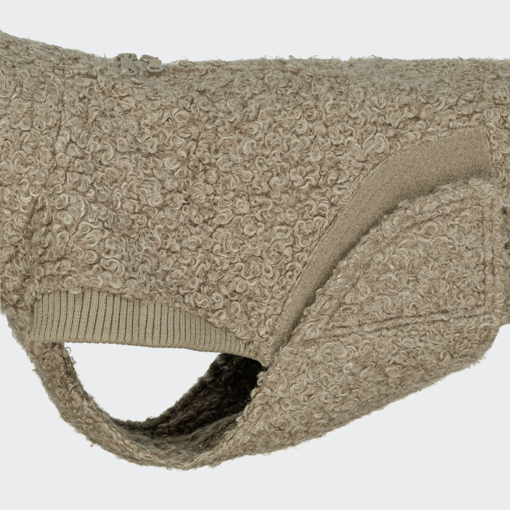 Klettverschluss Bauchschutz Cloud7 Hundepullover Gotland Sandy Brown