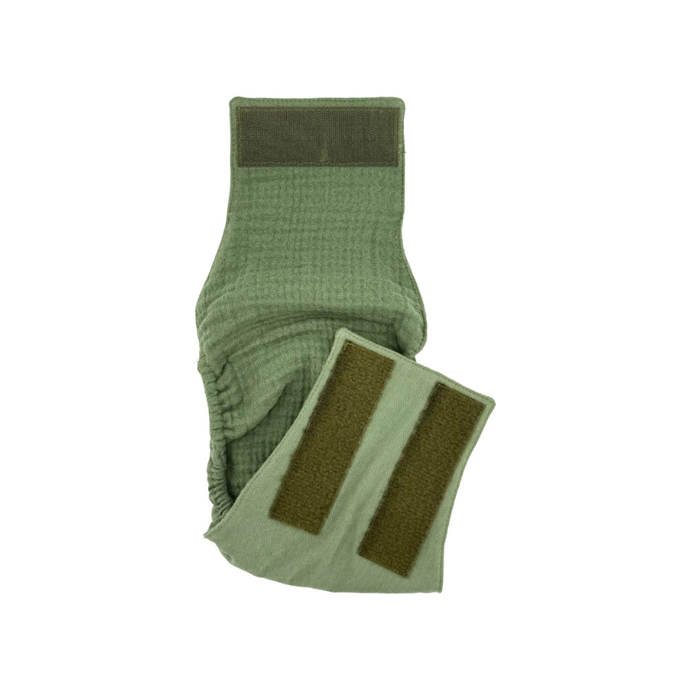 Klettverschluss Rüdenwindel LEON aus Bio-Baumwolle OLIVE - lill's