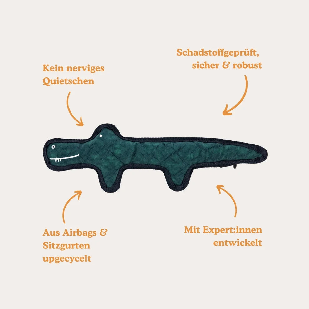 Hundespielzeug Krokodil – nachhaltig, robust & interaktiv