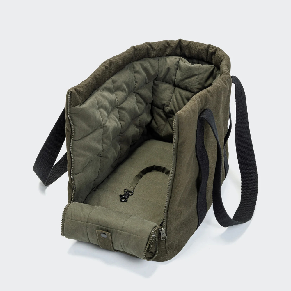 Kurzleine Cloud7 Hundetasche Turin Canvas Olive
