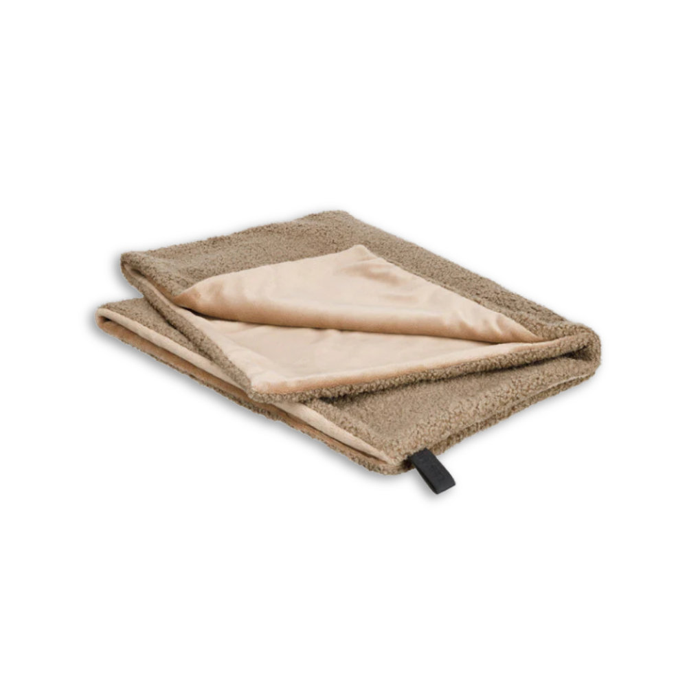 Kuscheldecke TEDDY CALM ECO Bouclé Taupe - Lillabel