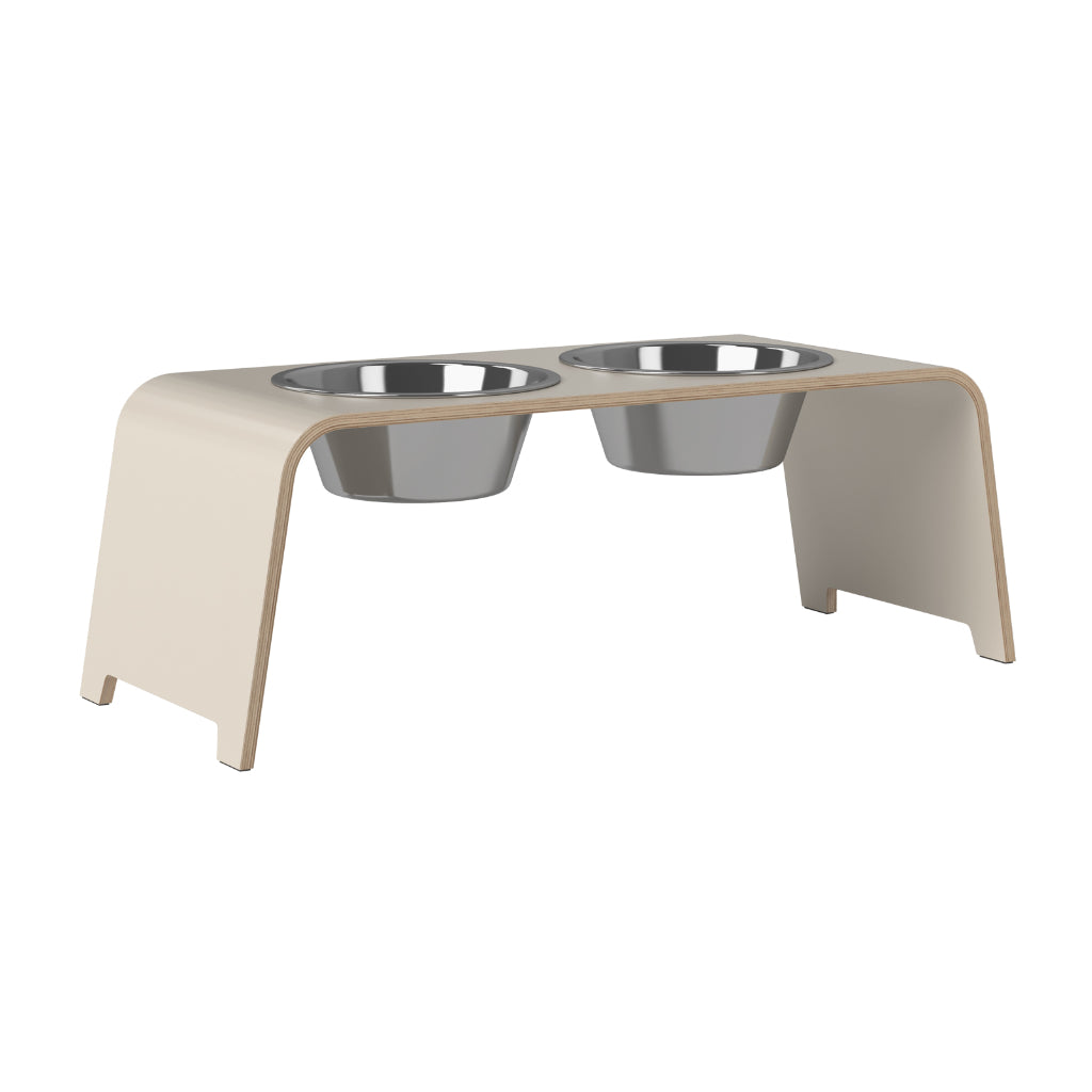 dogBar® Classic L cashmere grey mit Edelstahl Napf