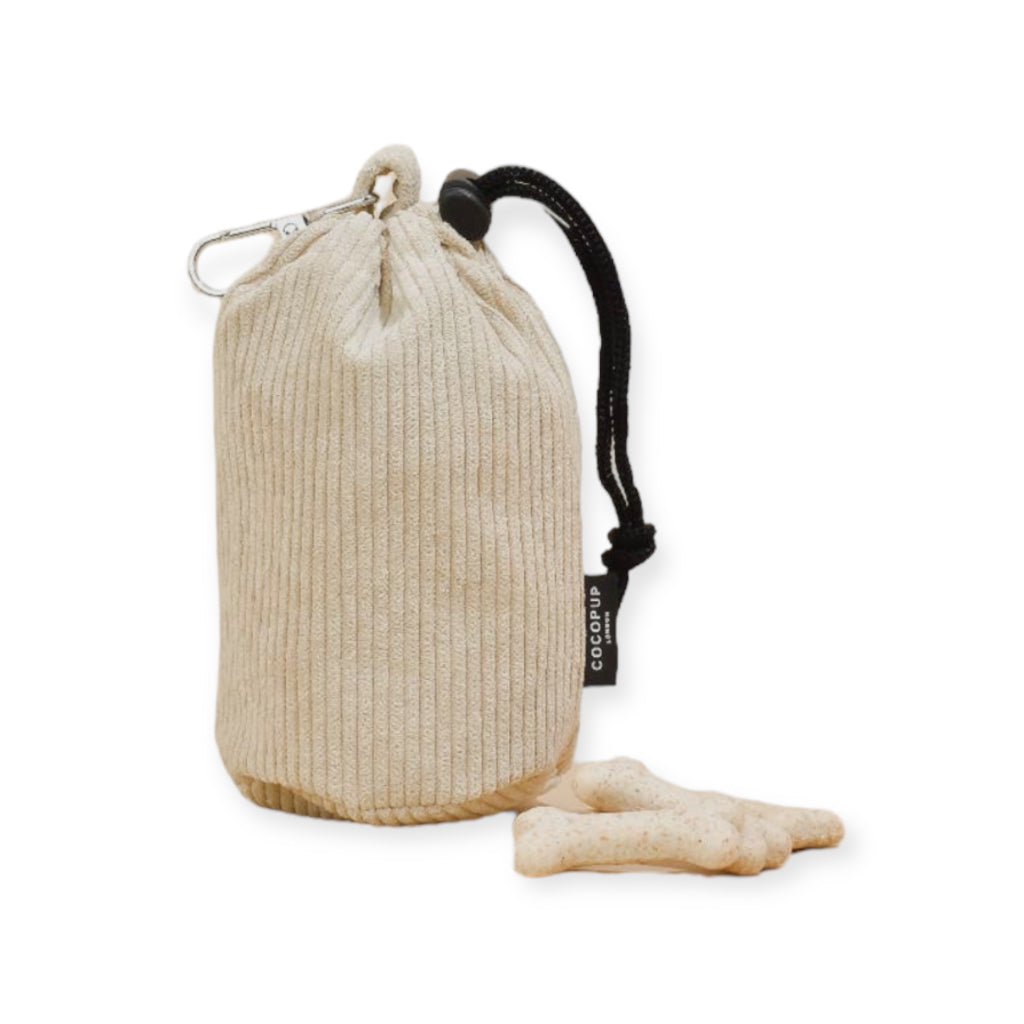 Leckerlibeutel mit Kordelzug Nude Cord - COCOPUP London
