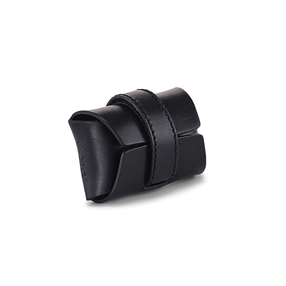 Leder Kotbeutelspender Pisa Schwarz - MiaCara