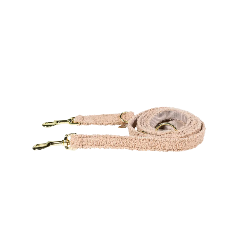 Hundeleine verstellbar TEDDY FLEECE Beige 200 cm - Kentucky Dogwear