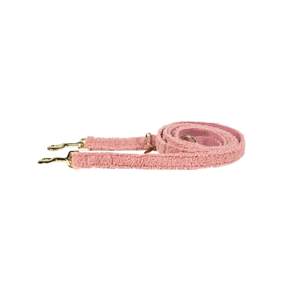 Hundeleine verstellbar TEDDY FLEECE Rosa 200 cm - Kentucky Dogwear