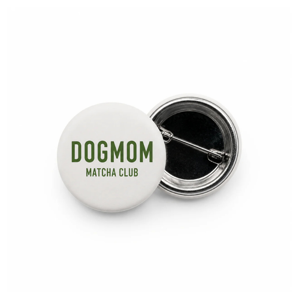 Lieblingspfote Button "DOGMOM MATCHA CLUB" 38mm - Limited Edition