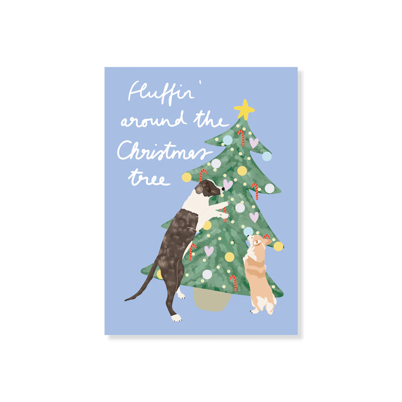 Lieblingspfote Grußkarte "FLUFFIN´ AROUND THE CHRISTMAS TREE"