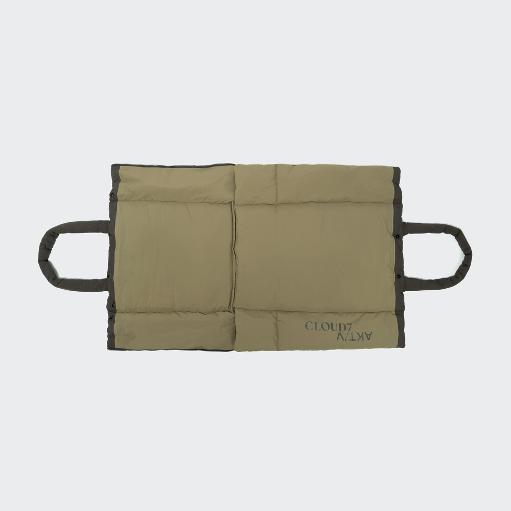 Liegefläche Cloud7 Hundereisebett & Tote Bag AKTIV Puffer Dart Grey Khaki