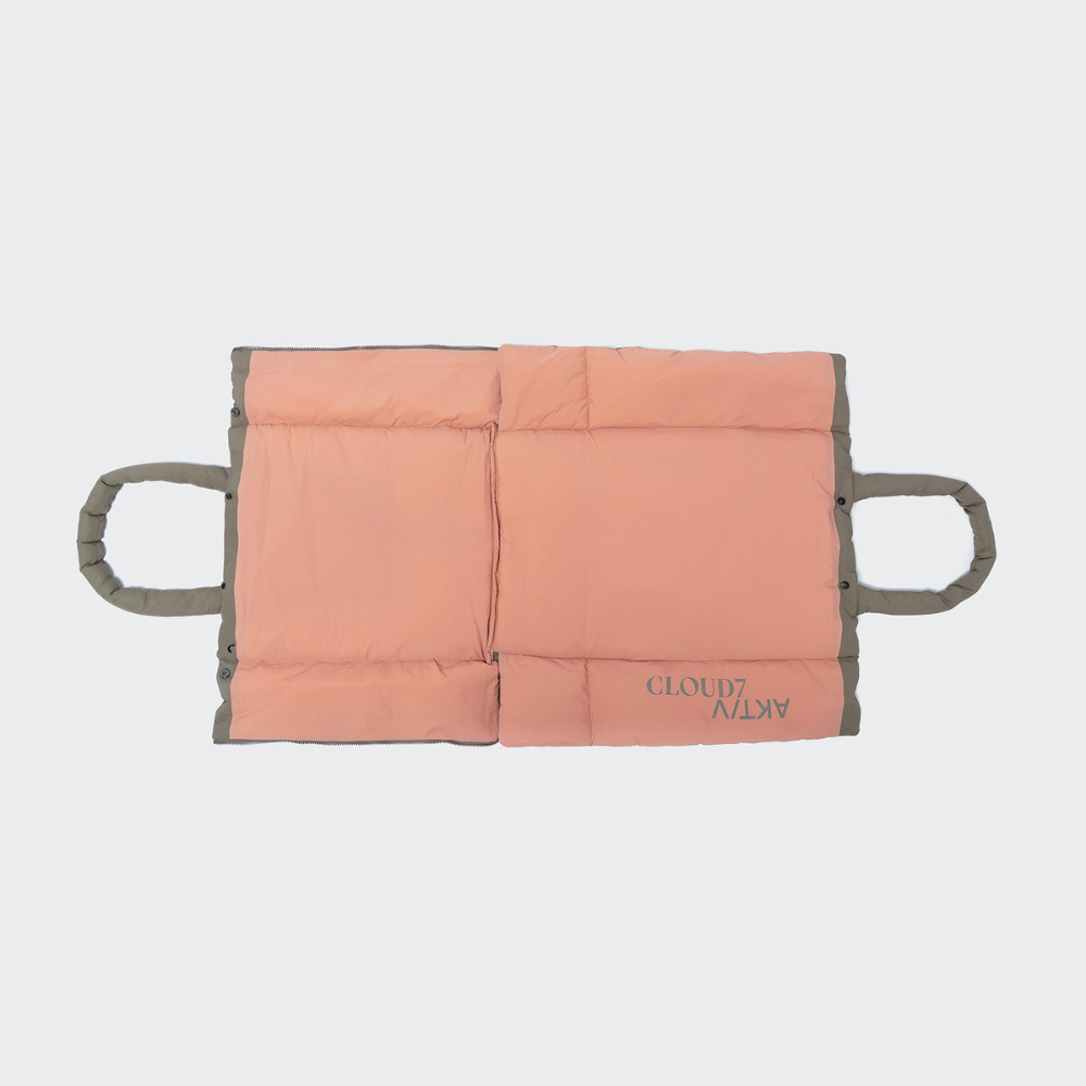Liegefläche Cloud7 Hundereisebett & Tote Bag AKTIV Puffer Dart Grey Khaki