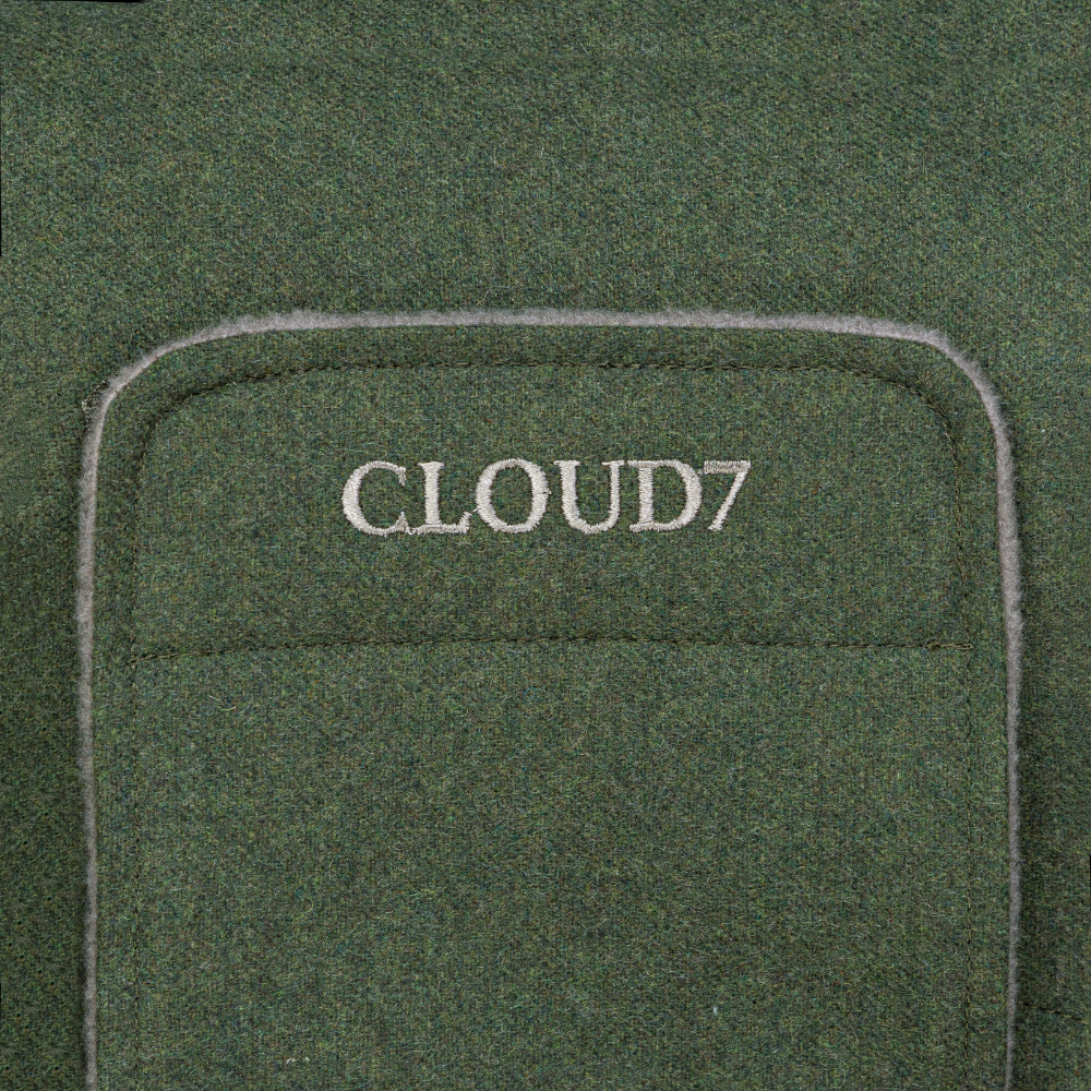 Logo Klettverschluss Cloud7 Hundemantel Brooklyn LONG Fern Green