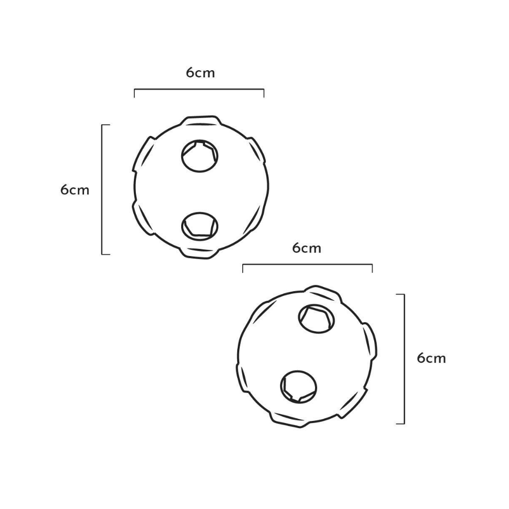 Maße Hundespielzeug Rub Hole Medium - retorn