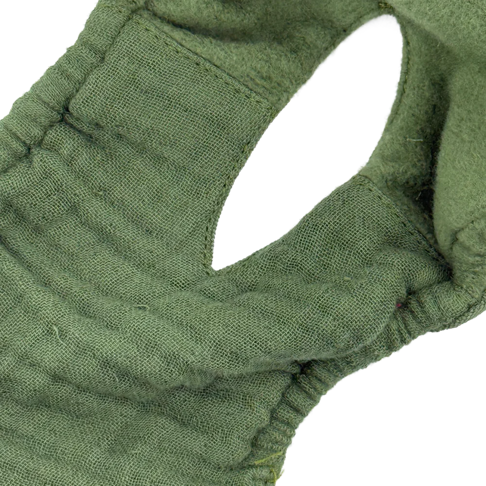 Material Innenseite Läufigkeitshöschen LOU aus Bio-Baumwolle OLIVE - lill's