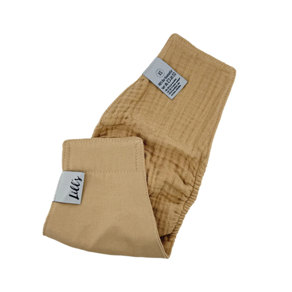 Material Innenseite Rüdenwindel LEON aus Bio-Baumwolle SAND - lill's