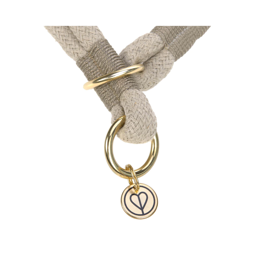 Details Hundehalsband MILA geflochten Natur - Palopa