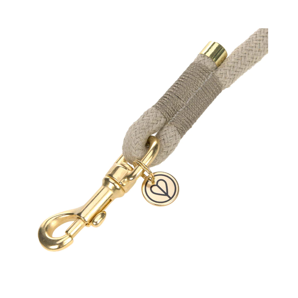 Karabiner Hundeleine MILA geflochten Natur - Palopa
