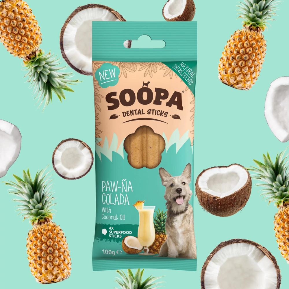 Moodbild Hundeleckerli PAW-NA Colada Dental Sticks - Soopa