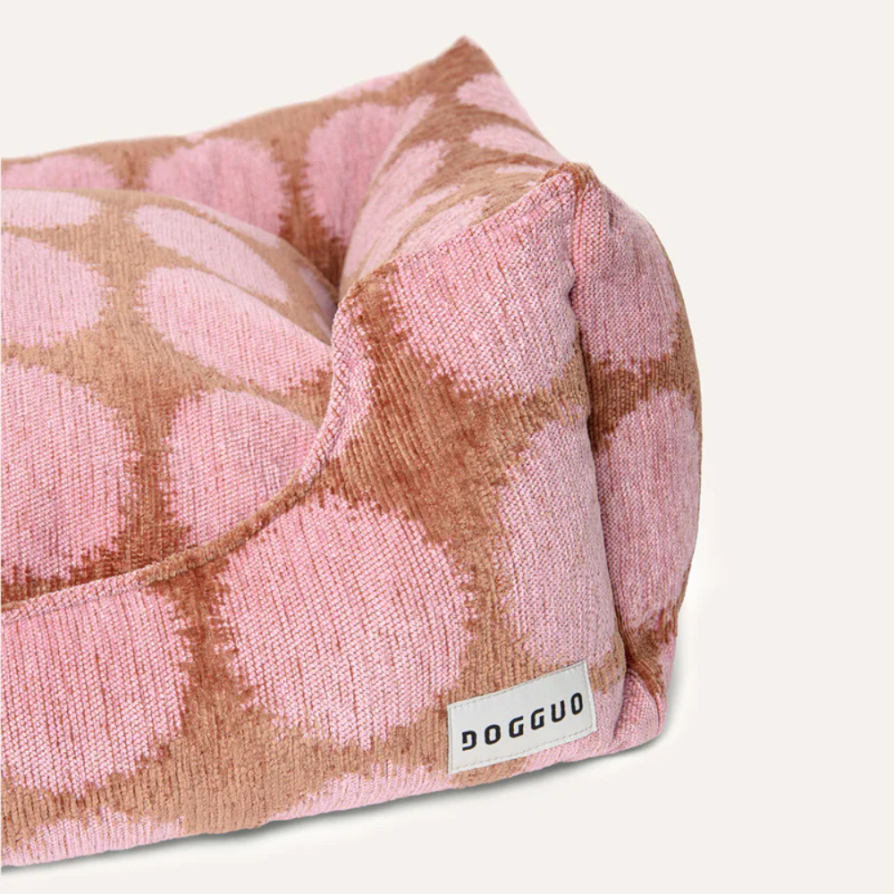 Nahaufnahme Dot Hundebett Mocha/Pink - DOGGUO