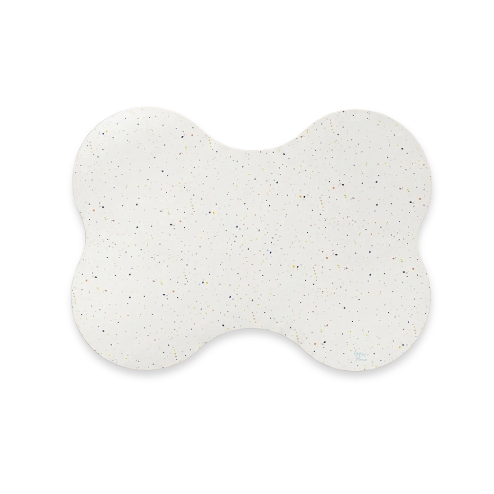 New Party Bone-Napfunterlage Weiß - egg back home