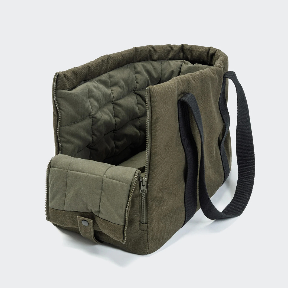 Öffnung Cloud7 Hundetasche Turin Canvas Olive