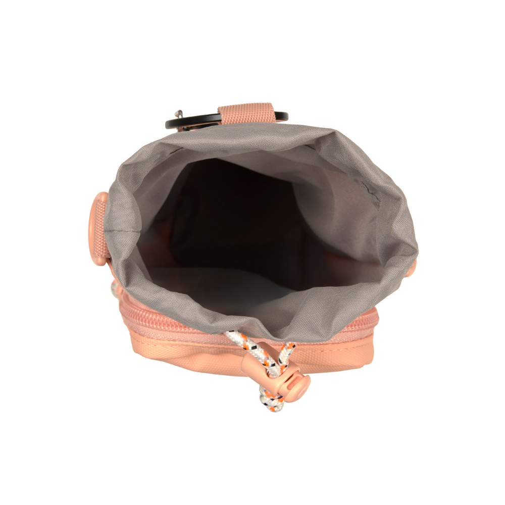 Öffnung von oben Flaschen- & Leckerlitasche Boudi Peach - PALOPA