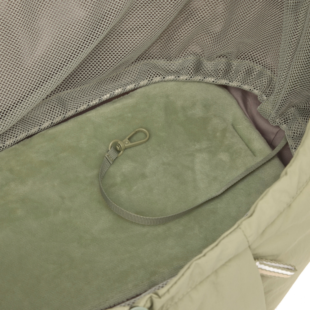 PALOPA Hundetasche Dog Bag Bara Crinkled Pale Olive Kurzleine