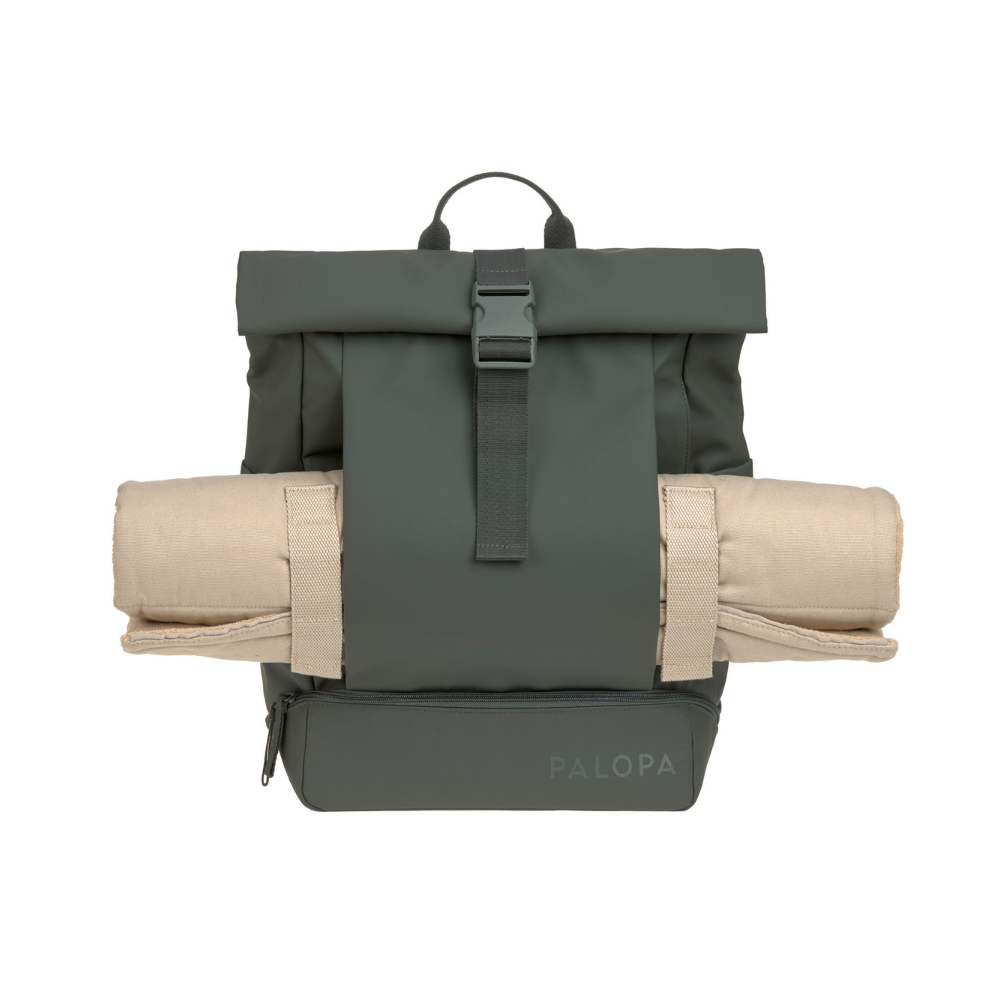 PALOPA Rolltop Backpack YOSKA Dark Olive mit Travelmatte